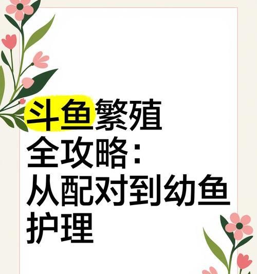 斗鱼卵孵化全攻略：温度控制与小鱼饲养技巧详解