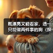 既漂亮又能看家,选一只能做两件事的狗(探讨狗的美观与实用性,让你找到理想的宠物)(图2) 既漂亮又能看家,选一只能做两件事的狗(探讨狗的美观与实用性,让你找到理想的宠物)(图2)