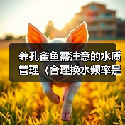 养孔雀鱼需注意的水质管理（合理换水频率是保持孔雀鱼健康的关键）（图1）