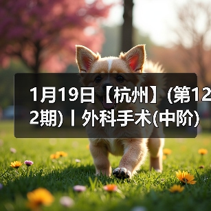 1月19日【杭州】(第122期)丨外科手术(中阶)实战班，2人/组提供一猫一狗，实操超多！（图2）