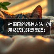 社田鼠的饲养方法(实用技巧和注意事项)(图4) 社田鼠的饲养方法(实用技巧和注意事项)(图4)
