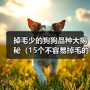 掉毛少的狗狗品种大揭秘（15个不容易掉毛的狗狗品种，让你家免受毛团团的困扰）（图3）