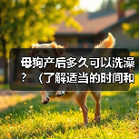 母狗产后多久可以洗澡?(了解适当的时间和方式,呵护新妈妈的健康)(图4) 母狗产后多久可以洗澡?(了解适当的时间和方式,呵护新妈妈的健康)(图4)